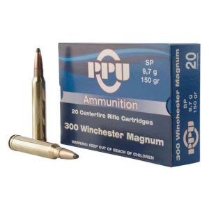 PPU Standard Rifle 300 Winchester Magnum 150gr SP Rifle Ammo - 20 Rounds