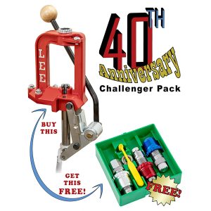 Lee Precision Challenger Press 40th Anniversary Red w/ .45 ACP Breech Lock Carbide 3-Die Set