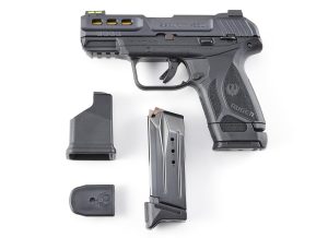 Ruger Security .380 ACP 3..42 Semi-Auto Pistol, Black/Gold