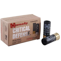 Hornady Critical Defense 12 Gauge 2.75 8-Pellet 00 Buckshot, 1600 FPS, 10-Round Box