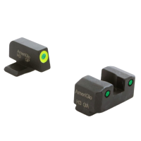 AMERIGLO Trooper Series Green Tritium LumiGreen/Green Tritium Black Night Sight Set For Springfield Hellcat OSP/Pro/XD OSP (SA-819)