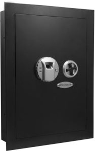 Barska Biometric Wall Safe Left Opening Black Medium