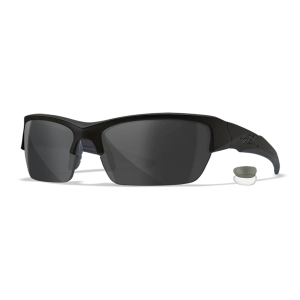 Wiley X Valor CHVAL07 Shooting Glasses - Smoke Gray/Clear Lens