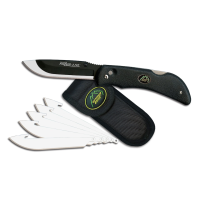 Outdoor Edge RazorPro L Pocket Knife 3.5" Drop Point 420J2 Black Blade Kraton Handle Black