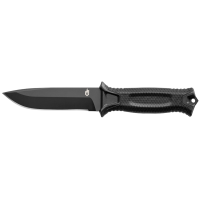 Gerber StrongArm Fixed Blade Knife 4.8" Drop Point 420HC Black Ceramic Coat Blade Glass Filled Nylon/Rubber Handle Black