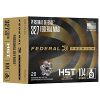 FEDERAL AMMO Premium 327 Fed Mag 104gr HST Jacketed Hollow Point Ammunition | 20 Rounds