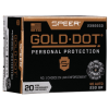 SPEER AMMO Gold Dot Handgun Personal Protection 45ACP 230Gr Hollow Point Ammunition | 20 Round