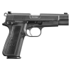 FN 66100256 High Power 9mm Luger 4.70" Barrel 17+1 , Textured Matte Black Steel Frame, Black Polymer Grip (Brown Grip Included)