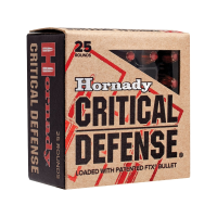 Hornady Critical Defense 25 ACP Ammo 35 Grain Hornady FTX Polymer Tip Box of 25