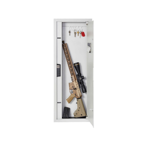 SnapSafe Tall In-Wall Keypad Gun Safe Steel White