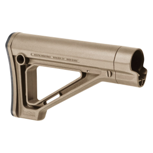 Magpul MAG480FDE MOE Carbine Stock Fixed FDE Synthetic for AR-15, M16, M4 with Mil-Spec Tubes (Tube Not Included)