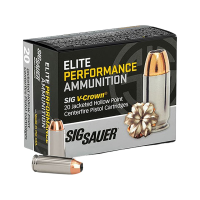 Sig Sauer Elite Performance 10mm Auto Ammo 200 Grain Sig V-Crown Jacketed Hollow Point Box of 20
