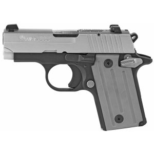 Sig Sauer P238 .380 ACP Pistol, 2.7" Barrel, Night Sights, Silver, Black - 238380TSS2CA