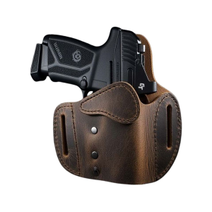 Urban Carry Mavado OWB Holster Glock 42, Kahr CT380, Kahr K9, K40, K45, P9, P40, P45, Kimber Micro 9, Makarov, Sig Sauer P238, P365 X MACRO, Spectre Comp Leather Distressed Brown