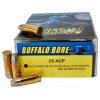 Buffalo Bore Heavy 25 ACP Ammo 60 Grain Flat Nose Box of 20