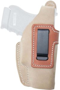 Cebeci Arms Suede IWB Holsters Glock 26 27 Left Tan