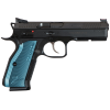 CZ Shadow 2 9mm Luger Pistol 4.89" Barrel 17+1 Round Matte Black Slide Blue Grip Matte Black Frame