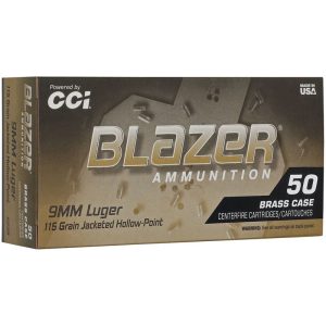 CCI Blazer Brass 9mm 115 gr JHP 50rds