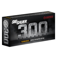 SIG SAUER .300 Blackout 220Gr Subsonic Open Tip Match 20rd Box Ammo (C300A2-20)