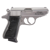 Walther PPK/s 32 ACP Pistol 3.3" Barrel 7+1 Round Stainless Slide Black Grip Stainless Frame