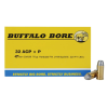Buffalo Bore 32 ACP +P Ammo 75 Grain Flat Nose Box of 20