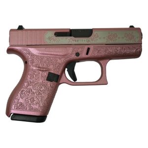 Glock G42 Custom Glock & Roses Medusa Pink Subcompact .380 ACP 3.25" 6rds, Medusa Pink
