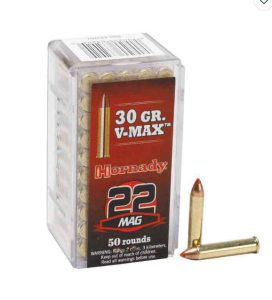 Hornady .22 WMR 30gr V-MAX Varmint Express Rimfire Ammunition 50rds - 83202