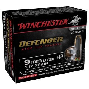 Winchester Defender Elite 9mm 147 gr Ammo BJHP - 20rds - S9MMPDB2