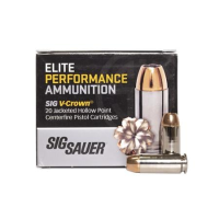 Sig Sauer 10mm Auto 200 Gr JHP Elite V-Crown 20/Box