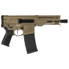 CMMG Dissent MK4 300 AAC Blackout 6.5" 30rd Pistol - M-LOK - Black / Coyote Tan