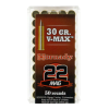 Hornady Varmint Express .22 WMR, 30gr V-Max, 50rd Box