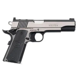 Colt 1911 Combat Elite Government 9mm 5" Bbl Series 80 Tritium Night Sights OR 9+1 Cap G10 Scallop/Checkered Grip Two Tone Pistol O1072CE-OR