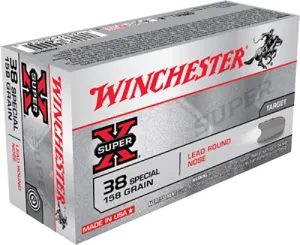 Winchester Ammunition Super-X 158 gr Lead Round Nose .38 Spl Ammo, 50/box - X38S1P