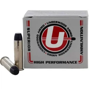 Underwood Ammo 35 Underwood Ammo Flat Nose Gas Check 357 Magnum 180gr Black Cherry Coated Hard Cast Handgun Ammo - 20 Rounds