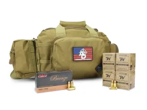 RTAC Medium Range Bag Bundle w/Winchester Service Grade 9mm 115 Gr FMJ  (200 Rounds) + PMC Bronze 9mm 115 Gr JHP (50 Rounds)