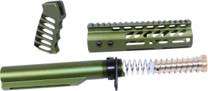 Guntec USA AR-15 Pistol Furniture Set With Miltube Anodized Green