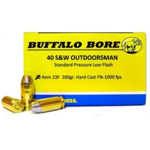 Buffalo Bore Ammunition 37 Buffalo Bore 40 S&W Outdoorsman 200gr Hard Cast Handgun Ammo - 20 Rounds