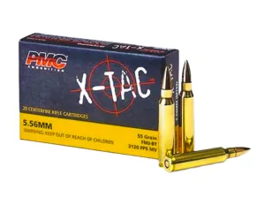 PMC X-TAC 5.56 NATO Ammo 55 Grain FMJBT, 20 rds/box - 556X