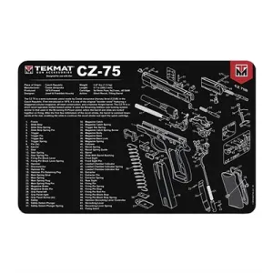 Pistol Gun Mats - Tekmat Pistol Gun Cleaning Mat For Cz-75 Black
