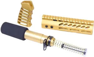 Guntec USA Parts & Accessories 52 Guntec USA AR-15 Pistol Furniture Set Anodized Gold