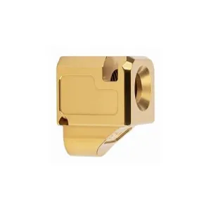 Zaffiri Precision Parts & Accessories 47 Zaffiri Precision Blowhole, Compensator, 9MM, TiN Finish, Gold, 1/2x28, Fits Glock 43/43X/48 ZP.COMP.43.G