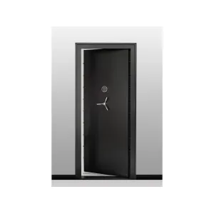 SnapSafe Vault Door In-Swing 32" x 80" with Electronic Lock Black
