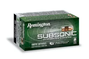 Remington 22 Subsonic Ammo .22 LR 40 gr HP 100 Rounds - S22HP1A
