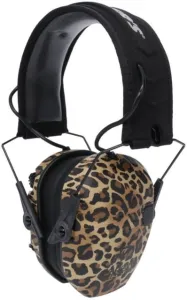 Walkers Razor Digital Slim Electronic Low-Profile Headband Ear Muff w/2 Microphones 23 dB Leopard