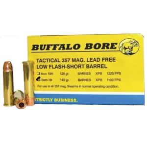 Best Caliber for Women's Self Defense: .380 vs 9mm vs .38 Special 54 Buffalo Bore 357 Mag 140 grain Barnes XPB Lead-Free Short Barrel Low Flash Handgun Ammo, 20/Box - 19I/20