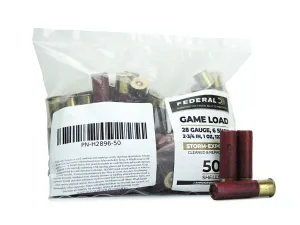 Federal Hi-Brass Game Load 28 Gauge 2.75 1 oz 6 Shot Storm-Exposed Ammo 50 Rounds (Limit 5)
