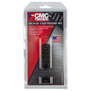 CMC Triggers Parts & Accessories 5 CMC Triggers 81722 MLok Rail 5 Slot Black MLok Rail 5 Slot