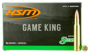 HSM Ammunition Game King 150 gr Spitzer Boat Tail .30-06 Spfld Ammo, 20/box - HSM-30-06-39-N