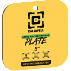 Caldwell Parts & Accessories 16 Caldwell AR500 1/4" Thick Rimfire/Handgun, Yellow 5'' Steel Gong - 4002311