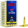 CCI Ammunition 32 CCI Varmint 17 HMR 17gr Jacketed Hollow Point Ammunition | 50 Rounds